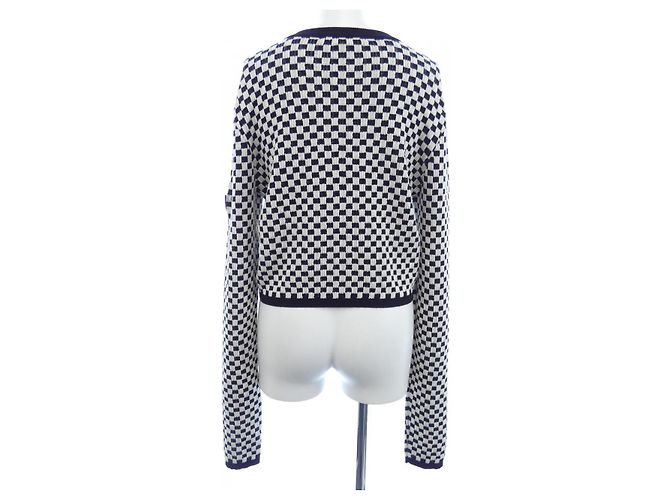 Cárdigan de mezcla de cachemira Louis Vuitton Negro Blanco - vista 2