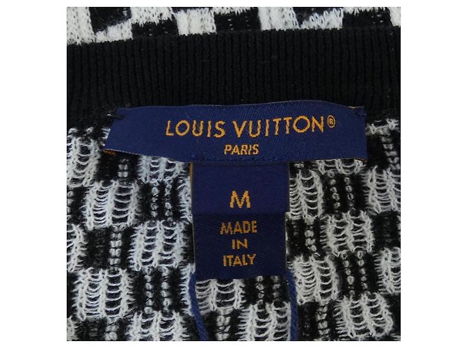 Cárdigan de mezcla de cachemira Louis Vuitton Negro Blanco - vista 4