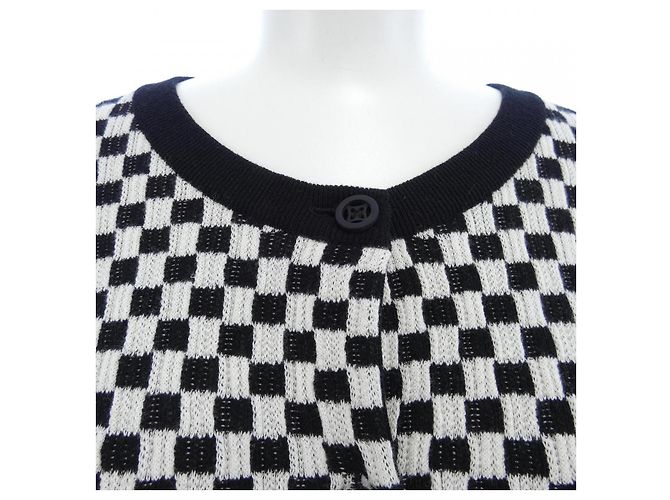 Cárdigan de mezcla de cachemira Louis Vuitton Negro Blanco - vista 5