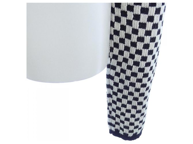 Cárdigan de mezcla de cachemira Louis Vuitton Negro Blanco - vista 6