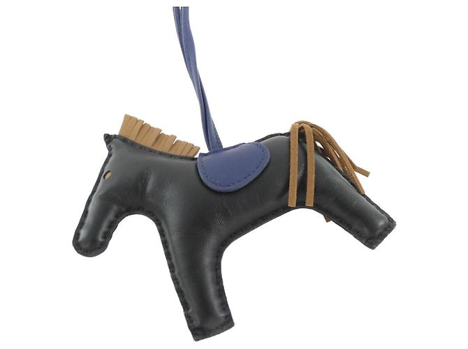 Hermès Rodeo MM Leder Charm Schwarz Golden - Ansicht 2