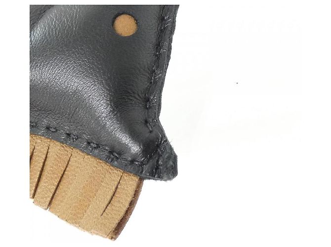 Hermès Rodeo MM Leder Charm Schwarz Golden - Ansicht 3
