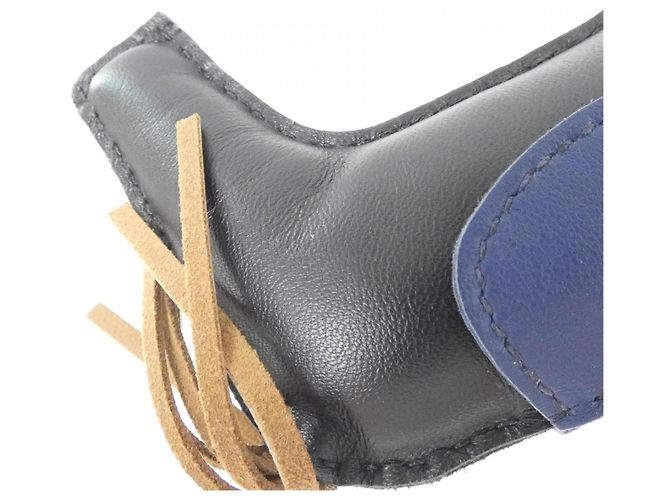 Hermès Rodeo MM Leder Charm Schwarz Golden - Ansicht 4