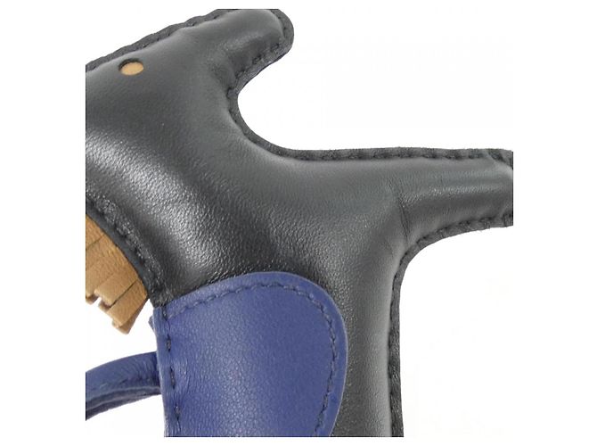 Hermès Rodeo MM Leder Charm Schwarz Golden - Ansicht 5