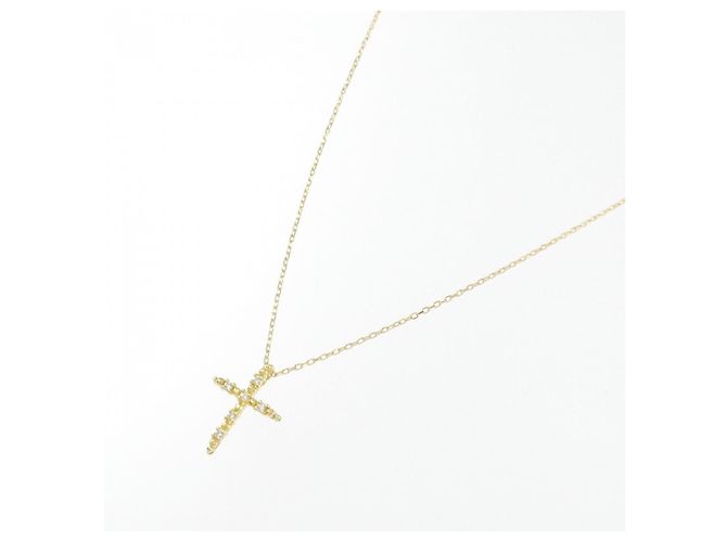 Autre Marque Collana con diamante incrociato Au750 D'oro - vista 2