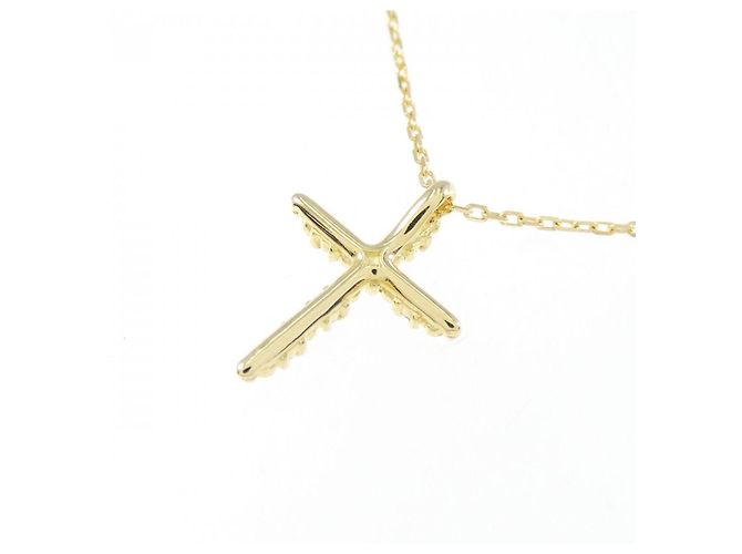 Autre Marque Collana con diamante incrociato Au750 D'oro - vista 4