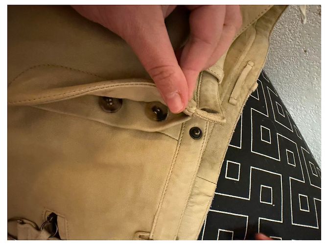 Minifalda de cuero Patrizia Pepe beige - vista 4