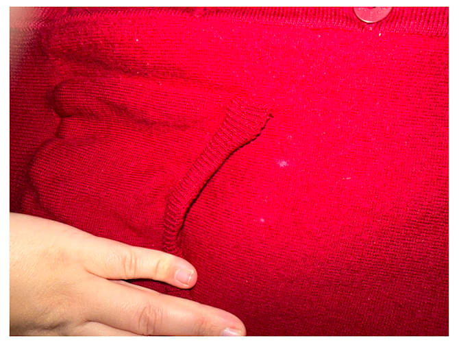 Chaleco Lacoste de algodón rojo oscuro Burdeos - vista 5
