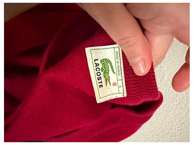 Chaleco Lacoste de algodón rojo oscuro Burdeos - vista 6