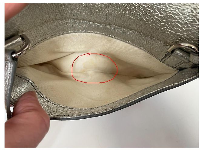 Borsa a tracolla Givenchy Duetto in pelle argentata Argento - vista 12