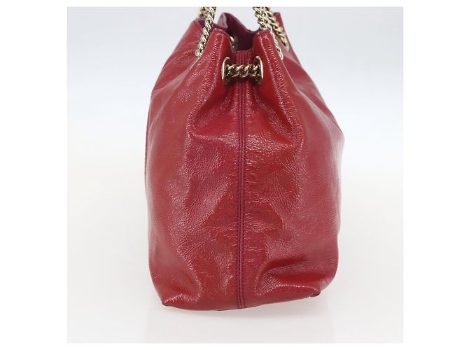 Borsa Gucci Soho Chain Rossa Oro Auth 159398 Rosso D'oro - vista 4