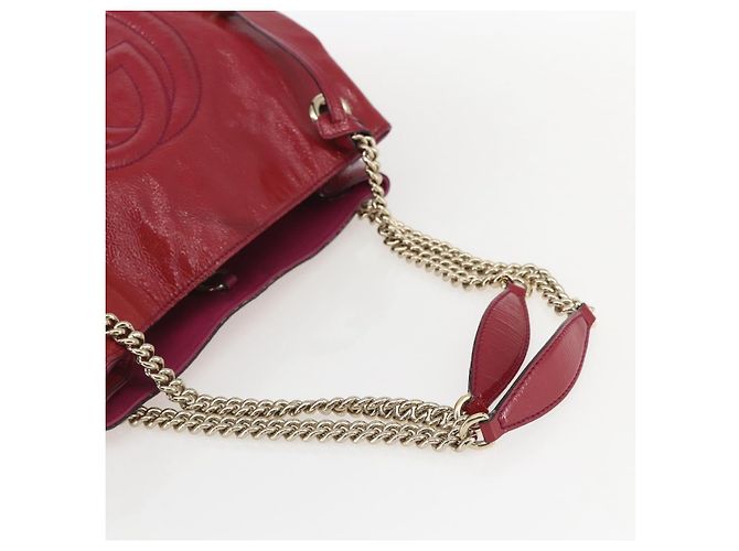 Borsa Gucci Soho Chain Rossa Oro Auth 159398 Rosso D'oro - vista 7