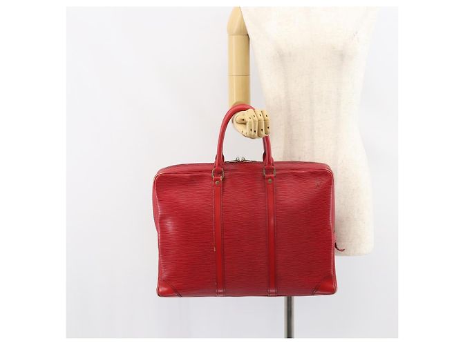LOUIS VUITTON Epi Porta Documenti da Viaggio Borsa Business Rossa M54477 LV Auth 158150 Rosso - vista 25