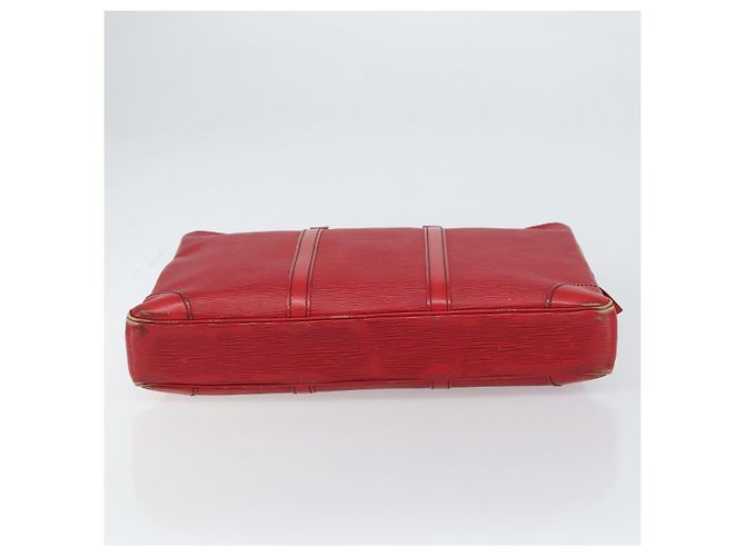 LOUIS VUITTON Epi Porta Documenti da Viaggio Borsa Business Rossa M54477 LV Auth 158150 Rosso - vista 5