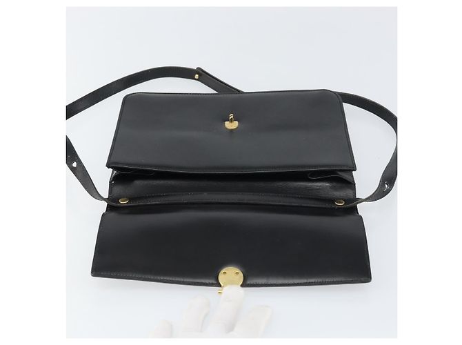 Borsa a Spalla Christian Dior in Pelle Nera e Oro Auth ar13899 Nero D'oro - vista 10