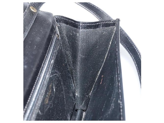 Borsa a Spalla Christian Dior in Pelle Nera e Oro Auth ar13899 Nero D'oro - vista 19
