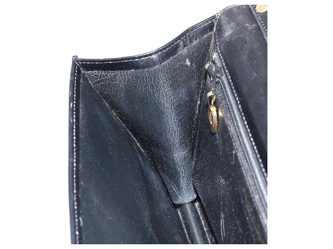 Borsa a Spalla Christian Dior in Pelle Nera e Oro Auth ar13899 Nero D'oro - vista 20