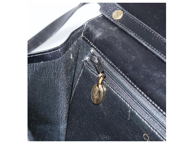 Borsa a Spalla Christian Dior in Pelle Nera e Oro Auth ar13899 Nero D'oro - vista 21