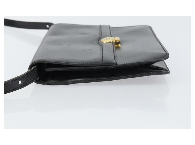 Borsa a Spalla Christian Dior in Pelle Nera e Oro Auth ar13899 Nero D'oro - vista 4