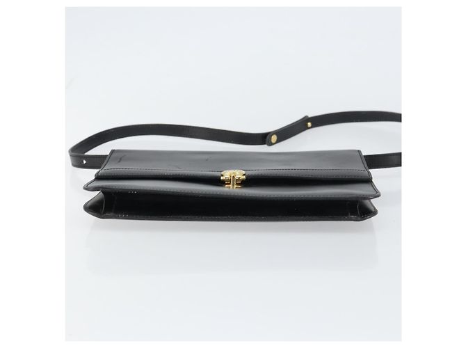 Borsa a Spalla Christian Dior in Pelle Nera e Oro Auth ar13899 Nero D'oro - vista 5