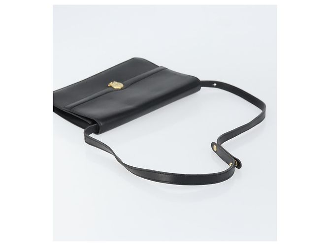 Borsa a Spalla Christian Dior in Pelle Nera e Oro Auth ar13899 Nero D'oro - vista 7