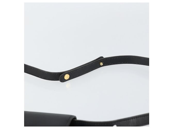 Borsa a Spalla Christian Dior in Pelle Nera e Oro Auth ar13899 Nero D'oro - vista 8