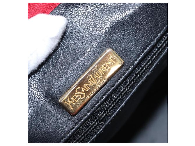 Saint Laurent Schultertasche aus Leder Rot Gold Auth gh1500 Golden - Ansicht 11