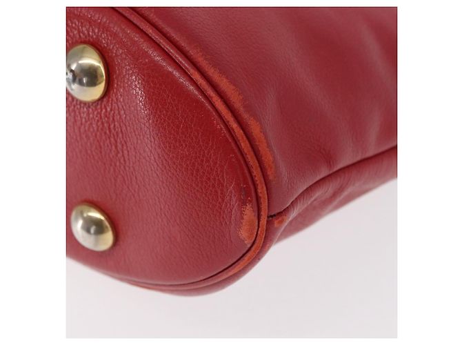 Saint Laurent Schultertasche aus Leder Rot Gold Auth gh1500 Golden - Ansicht 14