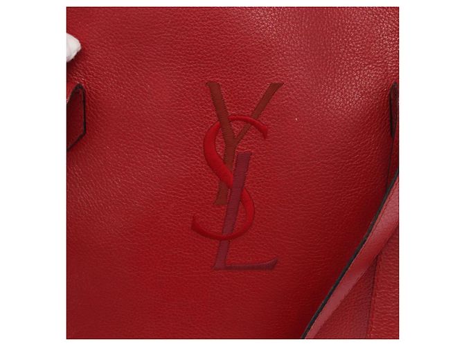 Saint Laurent Schultertasche aus Leder Rot Gold Auth gh1500 Golden - Ansicht 17