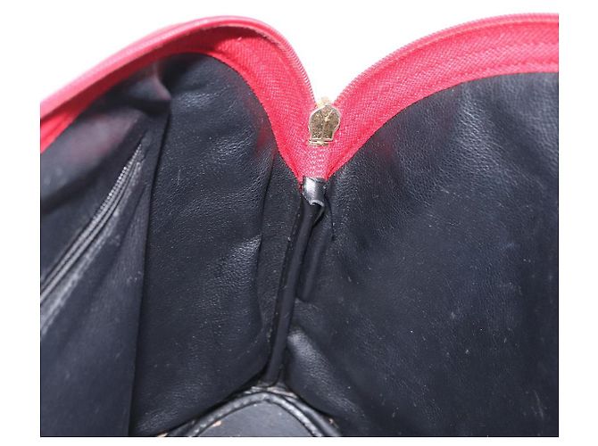 Saint Laurent Schultertasche aus Leder Rot Gold Auth gh1500 Golden - Ansicht 18