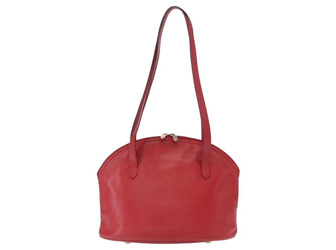 Saint Laurent Schultertasche aus Leder Rot Gold Auth gh1500 Golden - Ansicht 2
