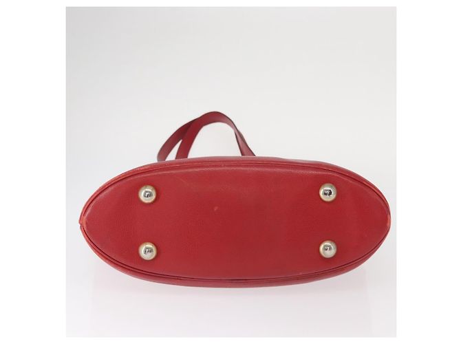 Saint Laurent Schultertasche aus Leder Rot Gold Auth gh1500 Golden - Ansicht 5