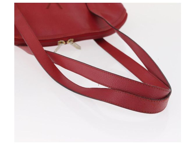 Saint Laurent Schultertasche aus Leder Rot Gold Auth gh1500 Golden - Ansicht 7