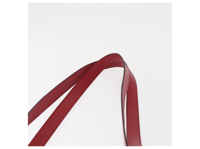Saint Laurent Schultertasche aus Leder Rot Gold Auth gh1500 Golden - Ansicht 8