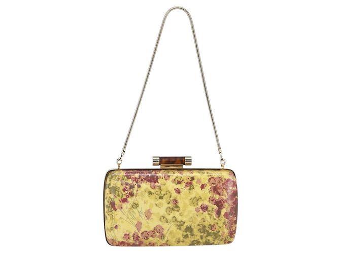 BALLY Chain Shoulder Bag Leather Multicolor Gold Auth 157876 Multiple colors Golden - view 13