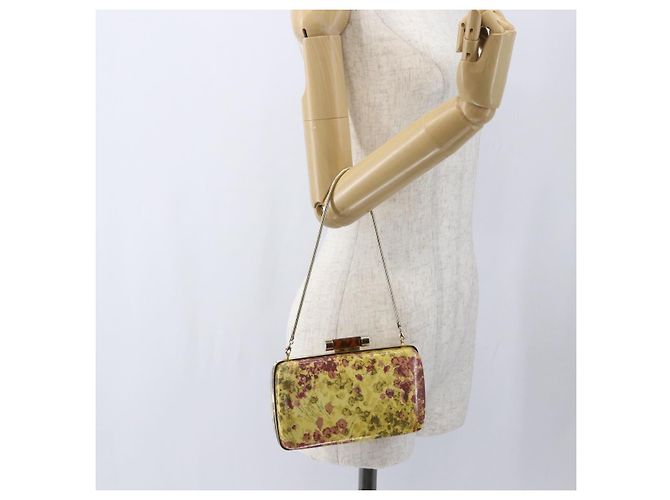 BALLY Chain Shoulder Bag Leather Multicolor Gold Auth 157876 Multiple colors Golden - view 18