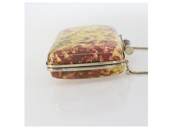 BALLY Chain Shoulder Bag Leather Multicolor Gold Auth 157876 Multiple colors Golden - view 4