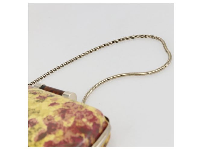 BALLY Chain Shoulder Bag Leather Multicolor Gold Auth 157876 Multiple colors Golden - view 8