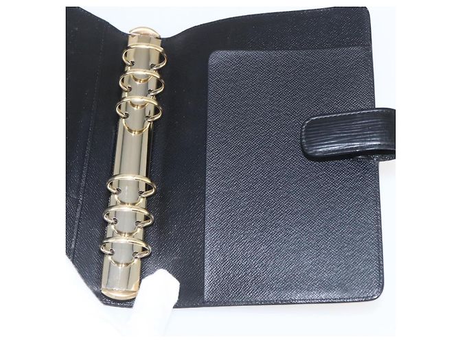 CUBIERTA DE AGENDA MM EPI NEGRA LOUIS VUITTON R20042 LV Auth BA9435 Negro - vista 19