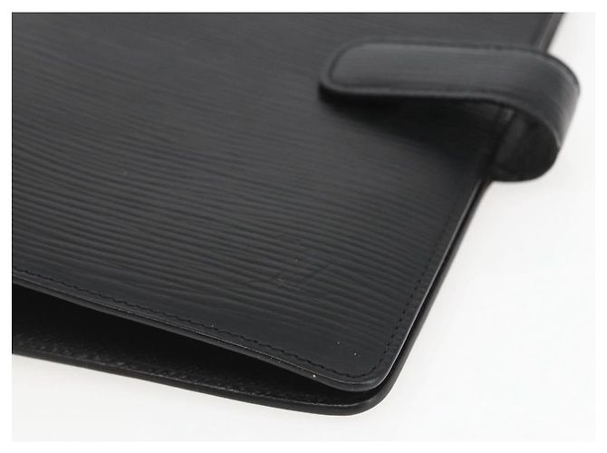 CUBIERTA DE AGENDA MM EPI NEGRA LOUIS VUITTON R20042 LV Auth BA9435 Negro - vista 7
