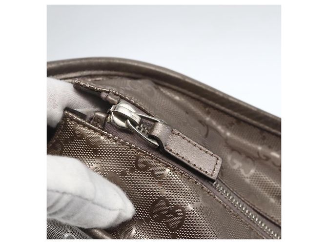 GUCCI GG Implementierung Tote Bag PVC Silber 211137 Auth BA9306 - Ansicht 10