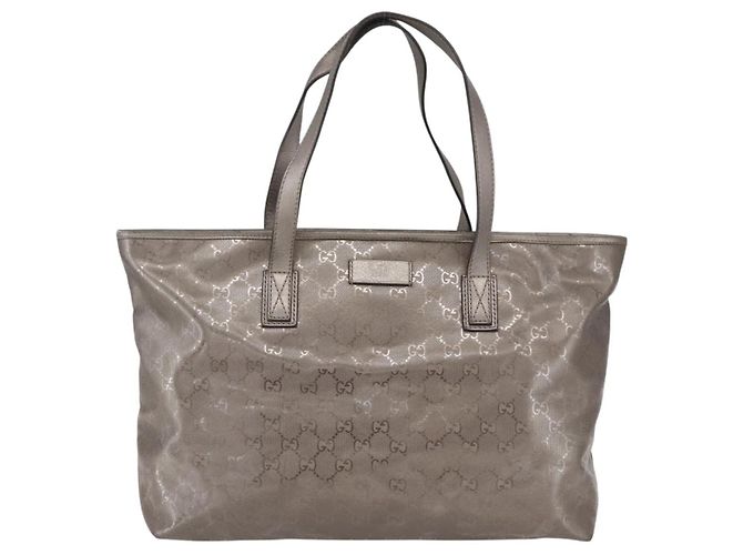 GUCCI GG Implementierung Tote Bag PVC Silber 211137 Auth BA9306 - Ansicht 13
