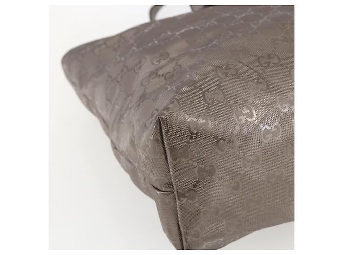 GUCCI GG Implementierung Tote Bag PVC Silber 211137 Auth BA9306 - Ansicht 14