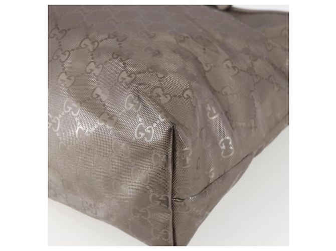 GUCCI GG Implementierung Tote Bag PVC Silber 211137 Auth BA9306 - Ansicht 15