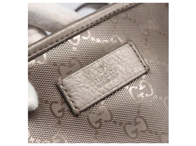 GUCCI GG Implementierung Tote Bag PVC Silber 211137 Auth BA9306 - Ansicht 17