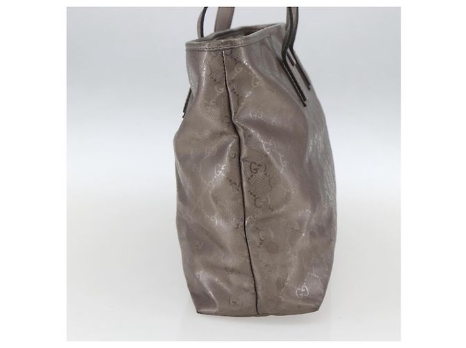 GUCCI GG Implementierung Tote Bag PVC Silber 211137 Auth BA9306 - Ansicht 3