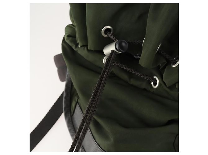 PRADA Backpack Nylon Khaki Silver Auth 156120 Silvery - view 22