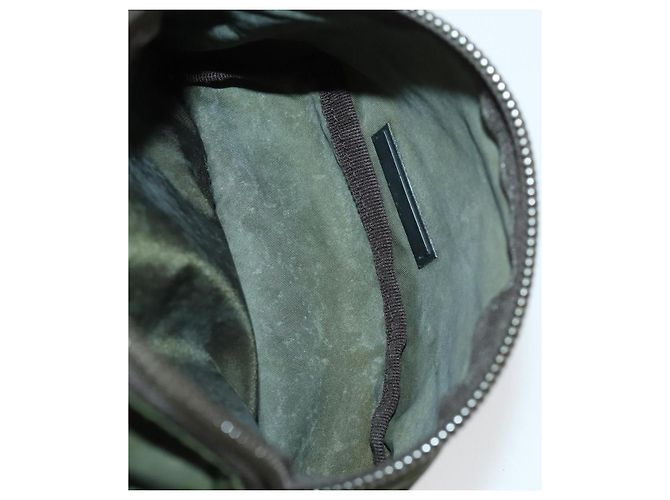 PRADA Backpack Nylon Khaki Silver Auth 156120 Silvery - view 29