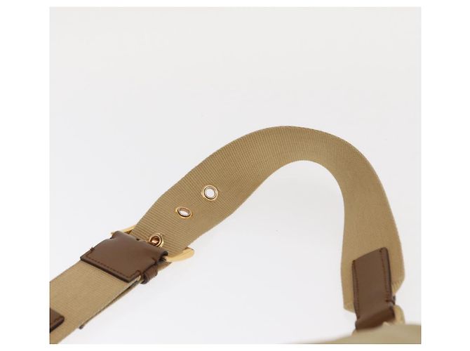 Borsa a Spalla PRADA Nylon Beige Oro Auth 160150 D'oro - vista 14