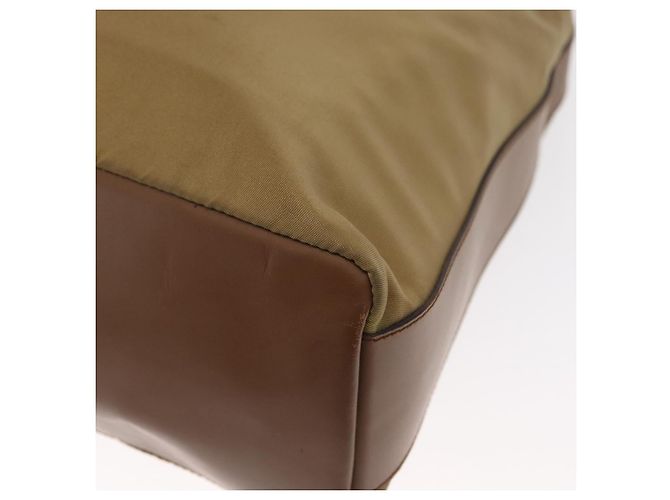 Borsa a Spalla PRADA Nylon Beige Oro Auth 160150 D'oro - vista 17